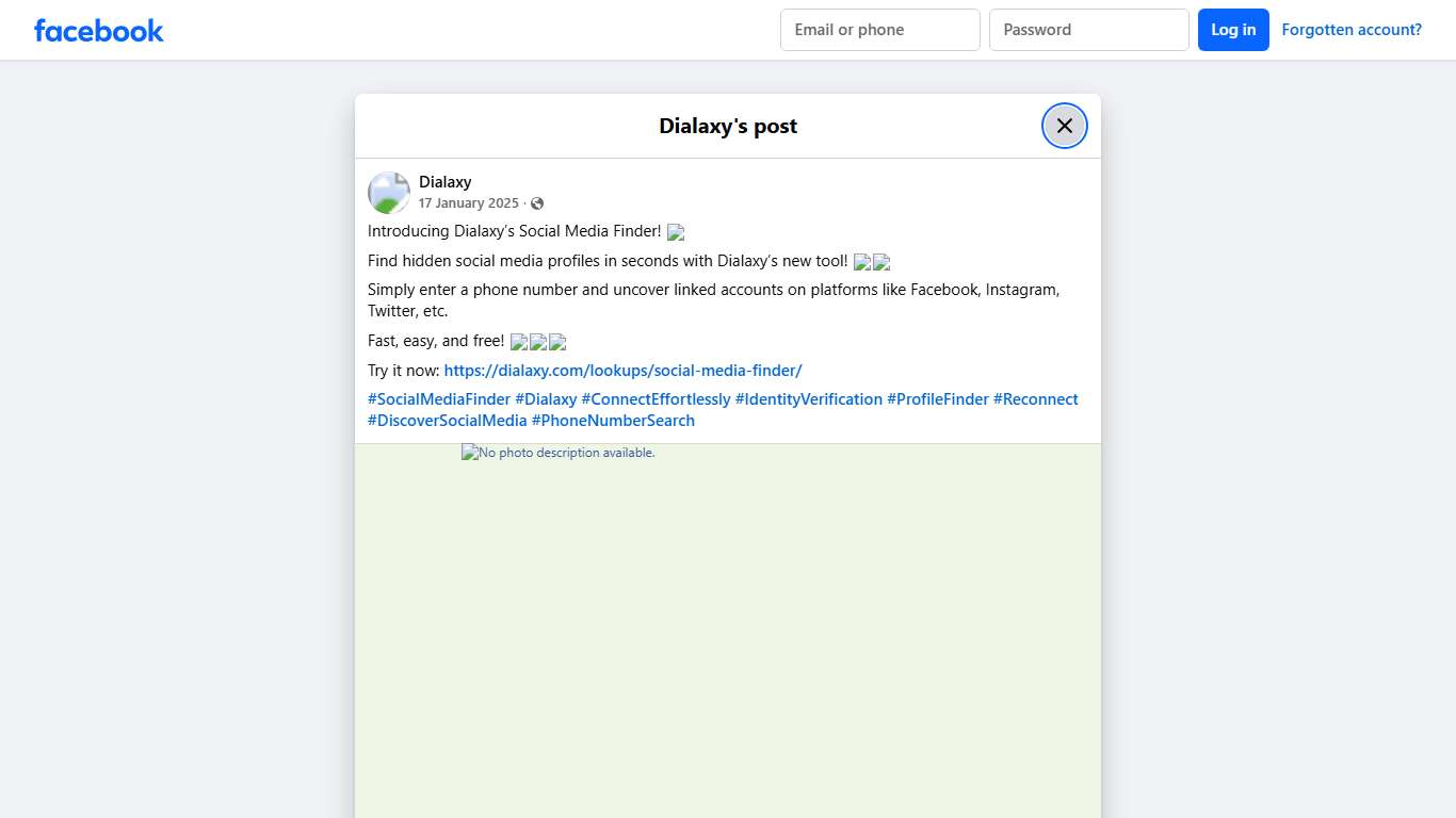 Dialaxy - Introducing Dialaxy’s Social Media Finder! 🔍... | Facebook